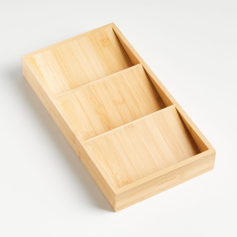 Crate & Barrel Bamboo Spice Drawer Organizer - Image 1