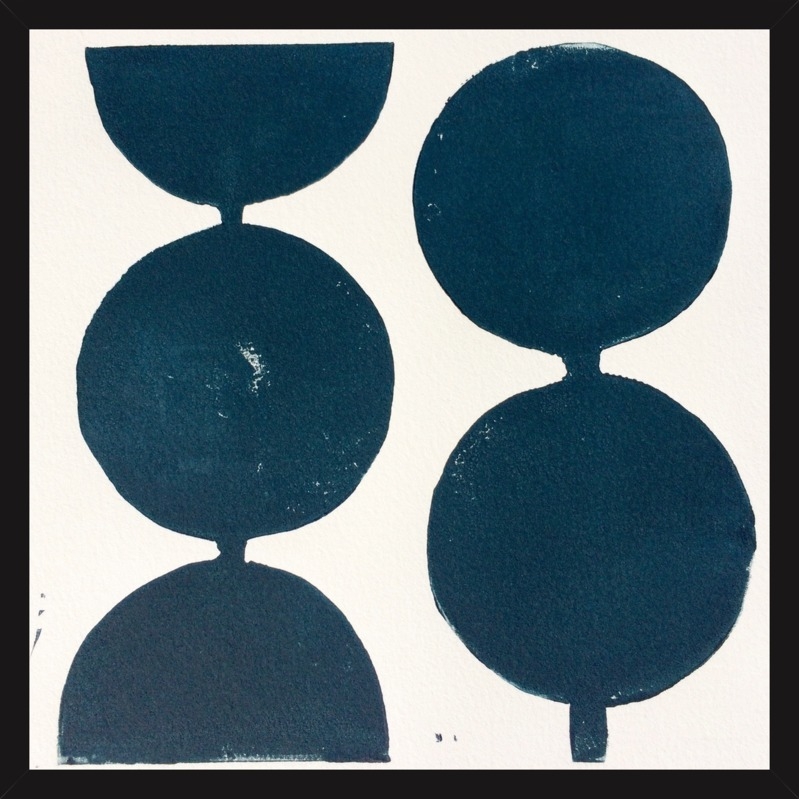 Modern Circles in Midnight Blue by Stacy Rajab for Artfully Walls - Image 0