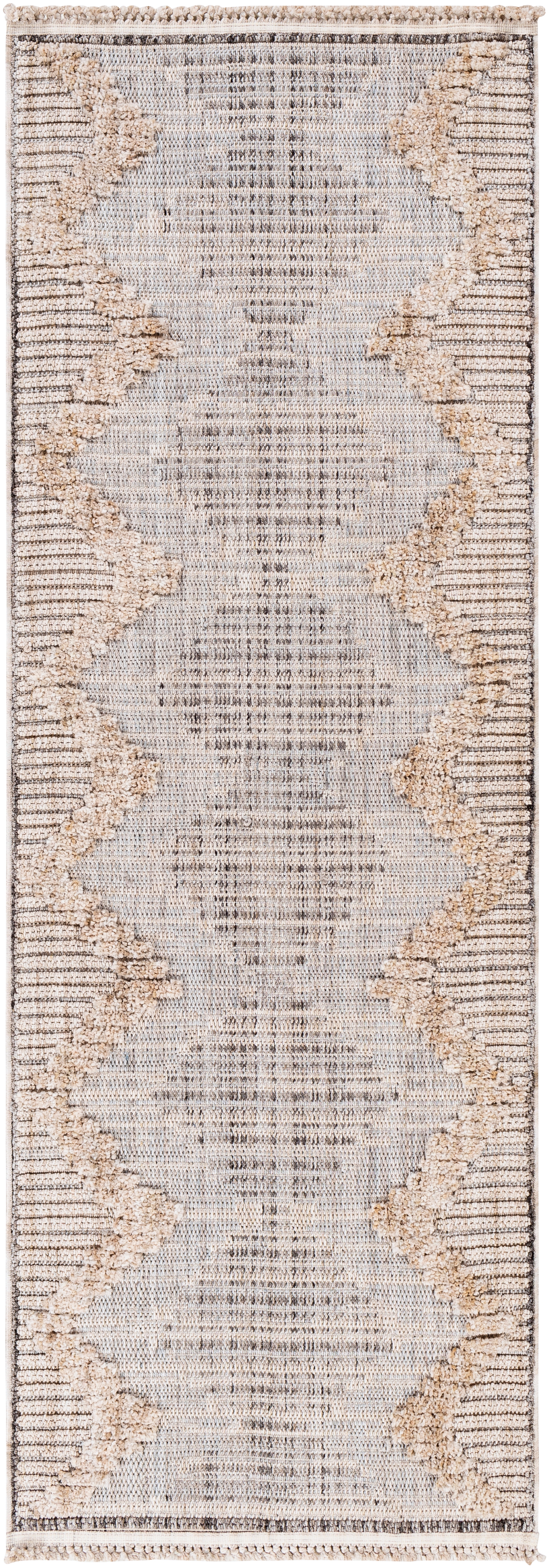 Zaragoza Beige Indoor 2'7" x 7'3" Machine Woven Rug - Image 0