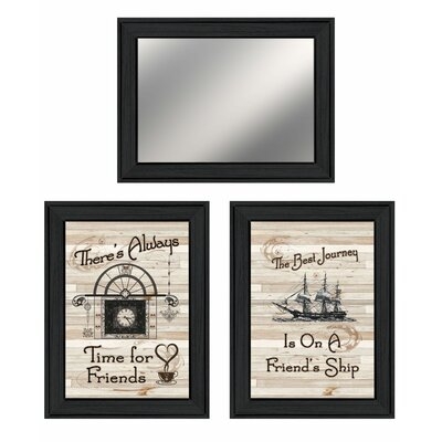 'Friendship Journey' - 3 Piece Picture Frame Painting Print Set on Paper - Image 0