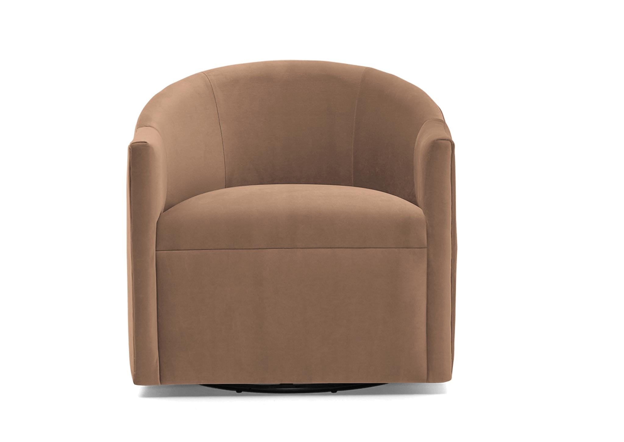 Pink Jolie Mid Century Modern Swivel Chair - Royale Blush - Image 1