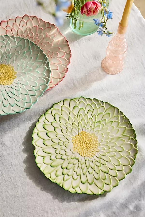 Painted Flower Serving Platter - Image 0