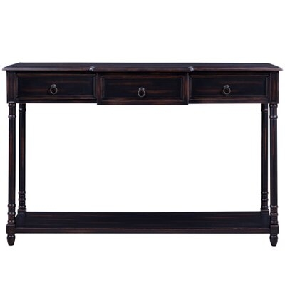 Console Table Sofa Table With Drawers Luxurious And Exquisite Design For Entryway, Antique White - Image 0