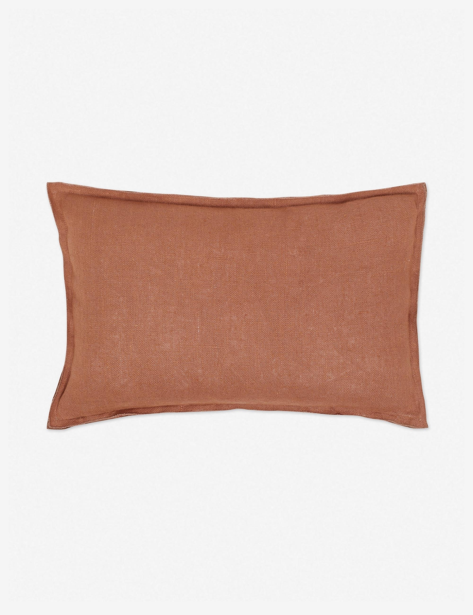 Arlo Linen Lumbar Pillow, Rust - Image 2