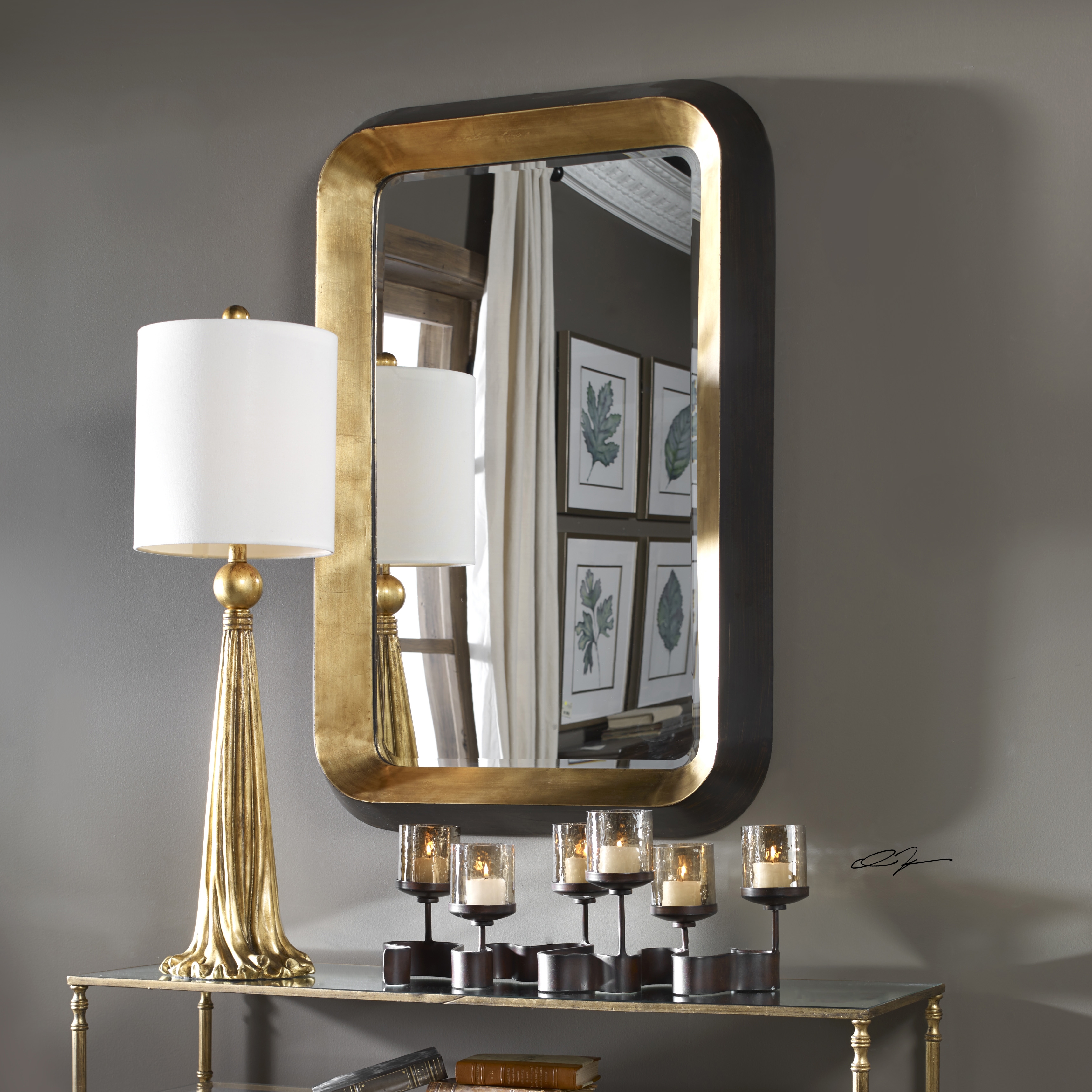 Niva Metallic Gold Wall Mirror - Image 2