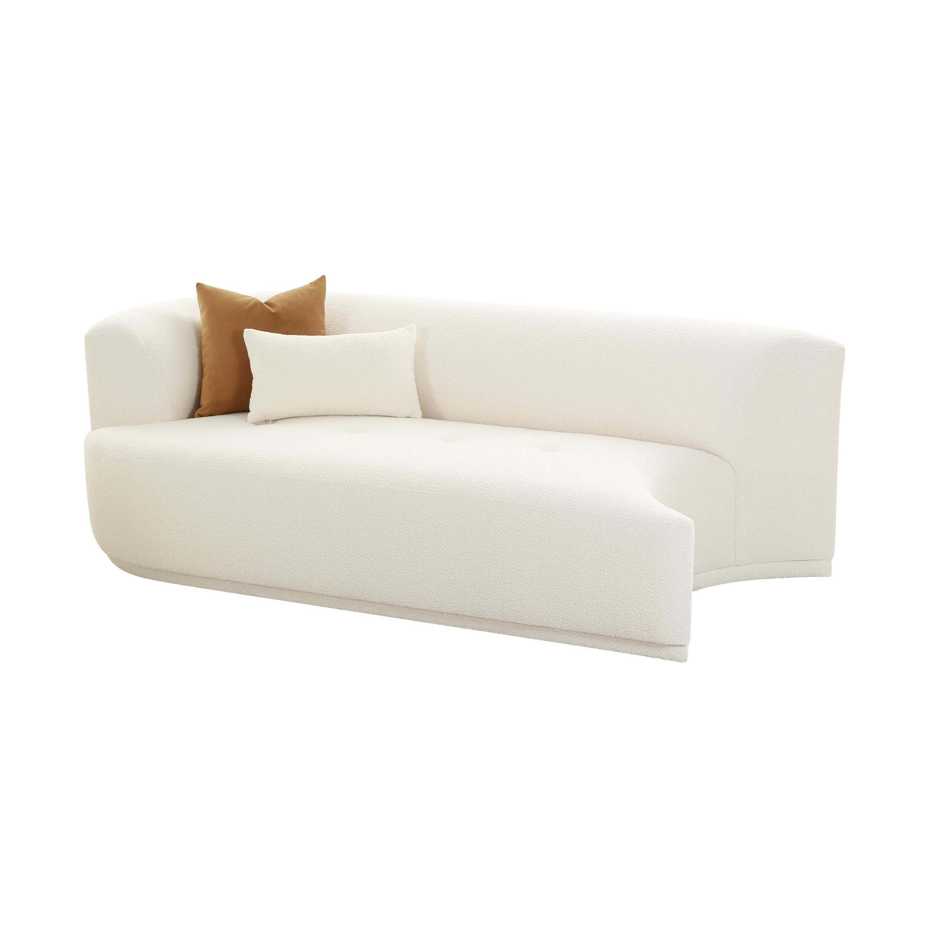 Fickle Cream Boucle Modular LAF Loveseat - Image 2
