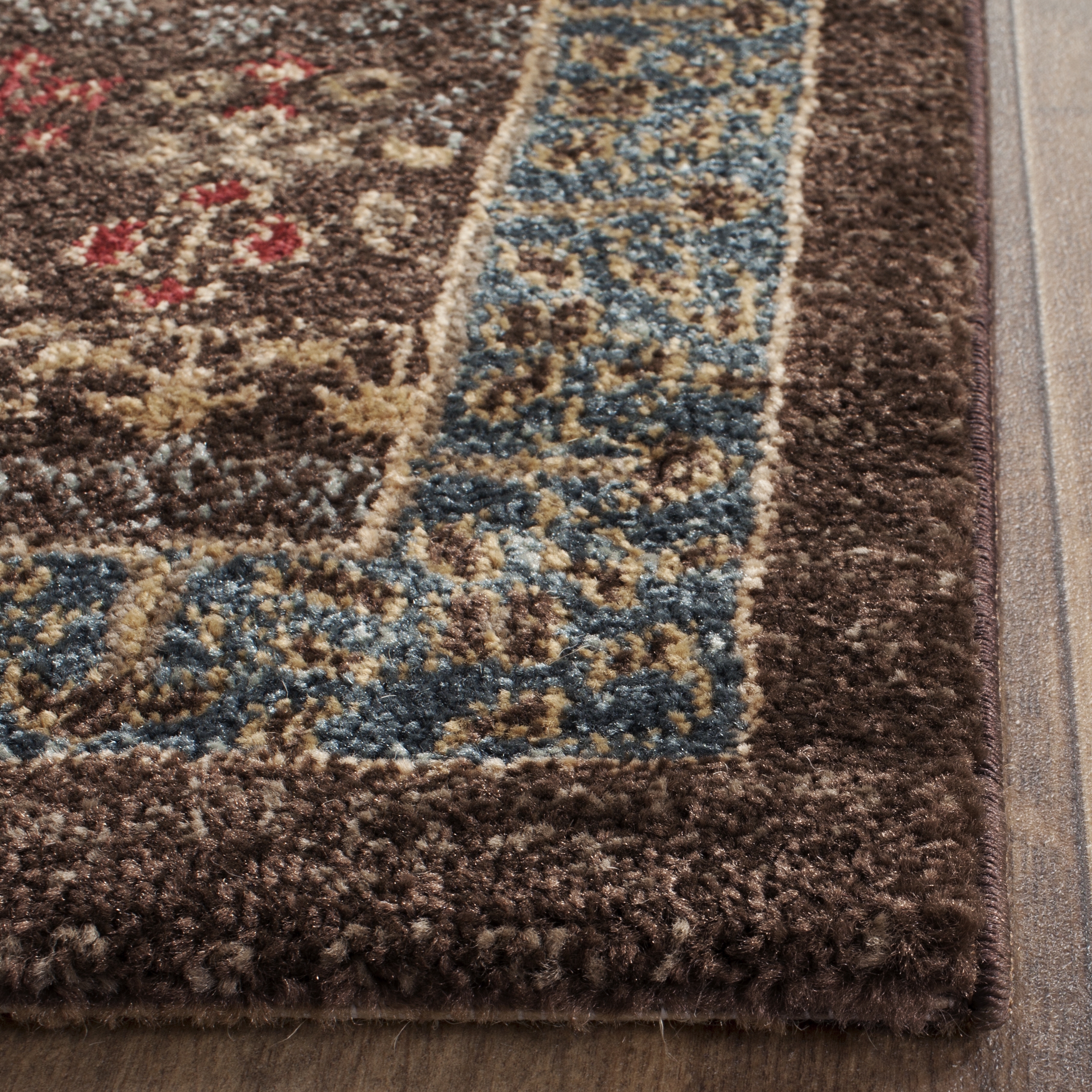 Arlo Home Woven Area Rug, MAH620C, Navy/Red,  2' 2" X 10' - Image 1