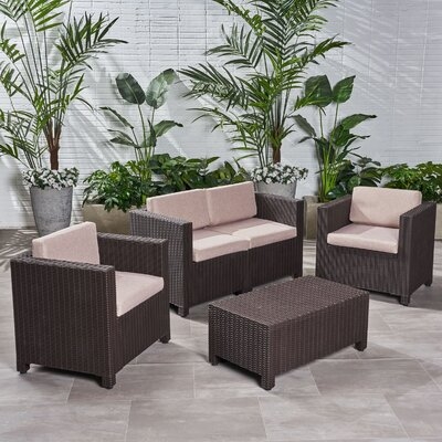 Christabel 4 Piece Multiple Chairs Seating Group with Cushions - Image 0