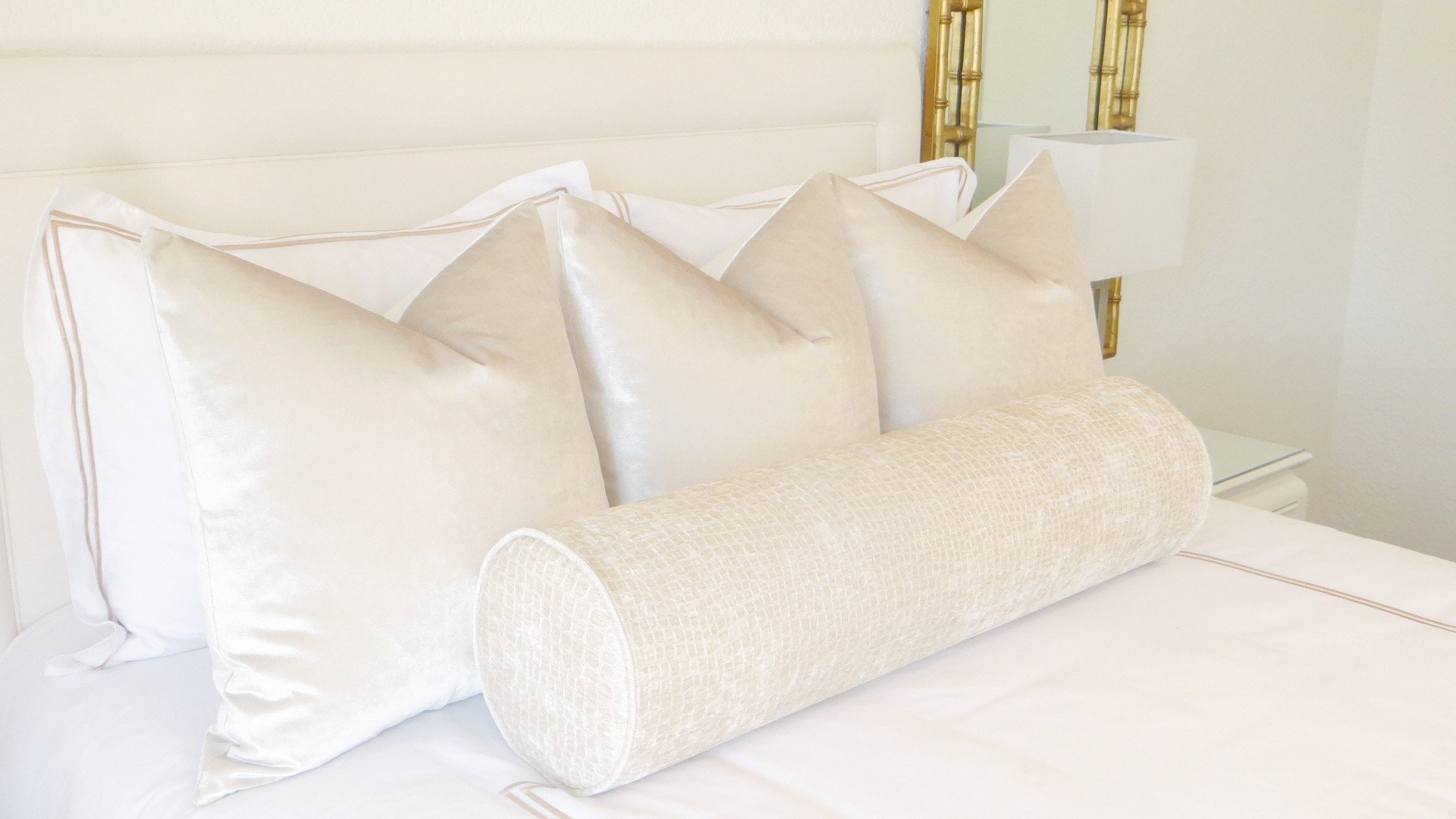 FAUX SILK VELVET // ALABASTER - XL LUMBAR 14" X 48" - Image 5