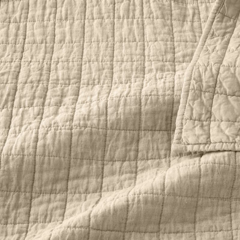 Belgian Flax Linen Natural Full/Queen Quilt - Image 3