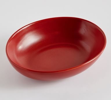 Mason Stoneware Oval Serving Bowl, Large (10.5" W x 13.5" L) - Red - Image 3