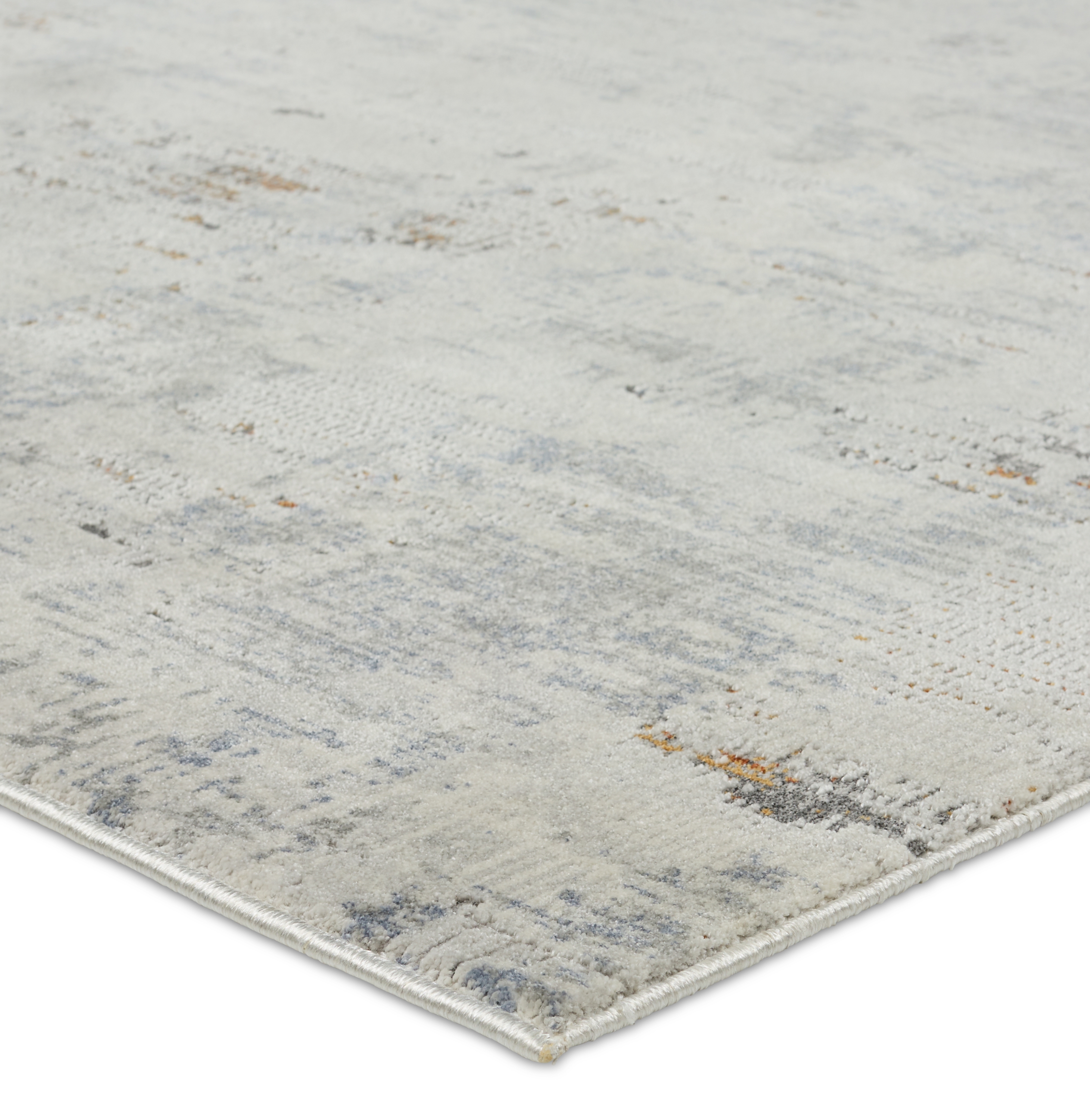 Isola Abstract Gray/ Blue Area Rug (5'3"X7'6") - Image 1