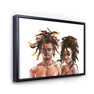 FDP35676_Portrait Of African American Couple - Modern Canvas Wall Art Print - Image 0