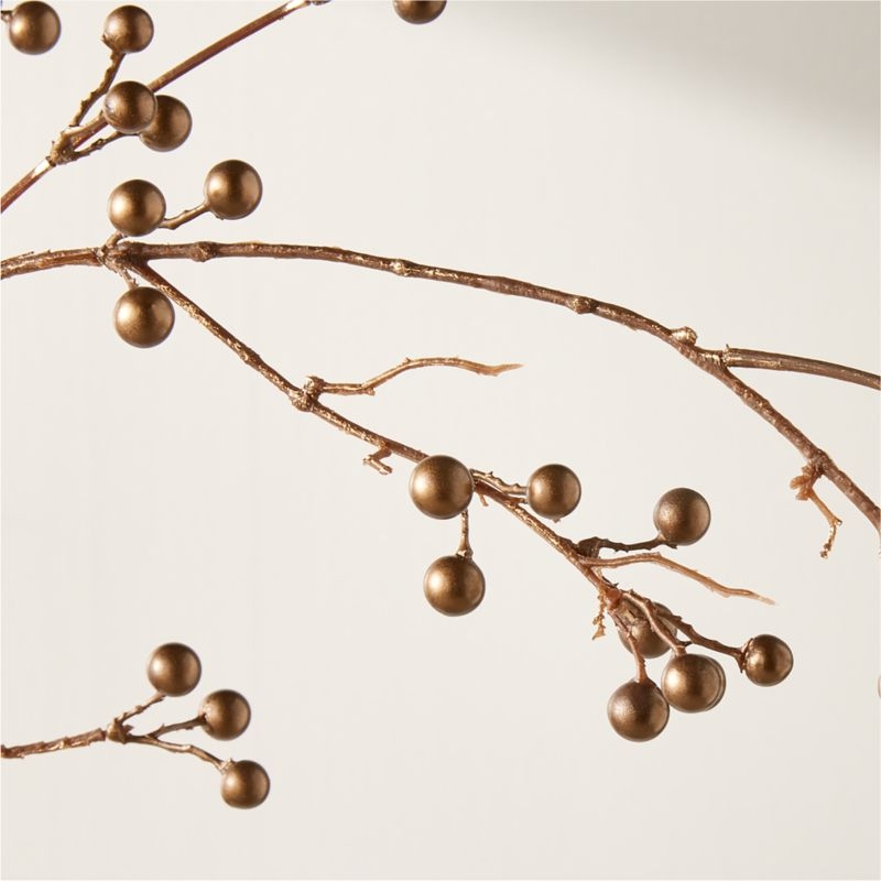 Faux Bronze Berry Holiday Stem 47" - Image 1