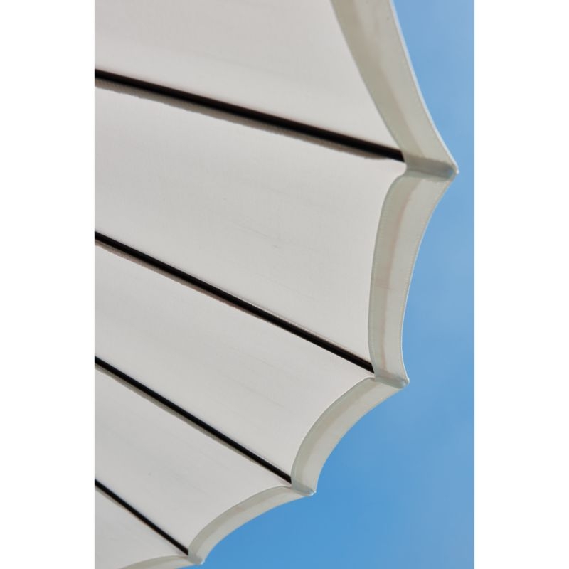 9' Dome White Outdoor Patio Umbrella - Image 3