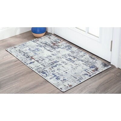 Notification Abstract Gray Area Rug - Image 0