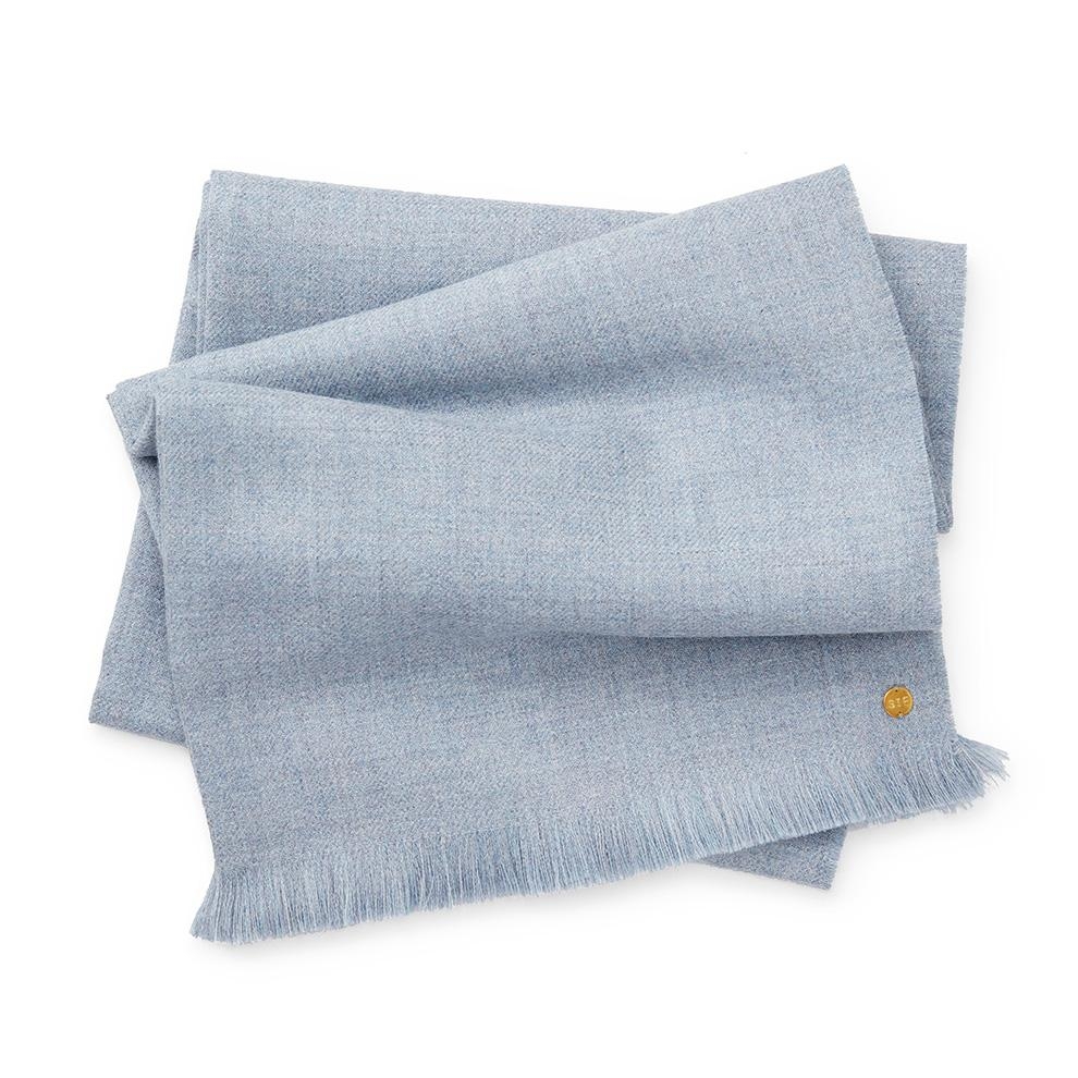 Soft Blue Baby Alpaca Throw - Image 0