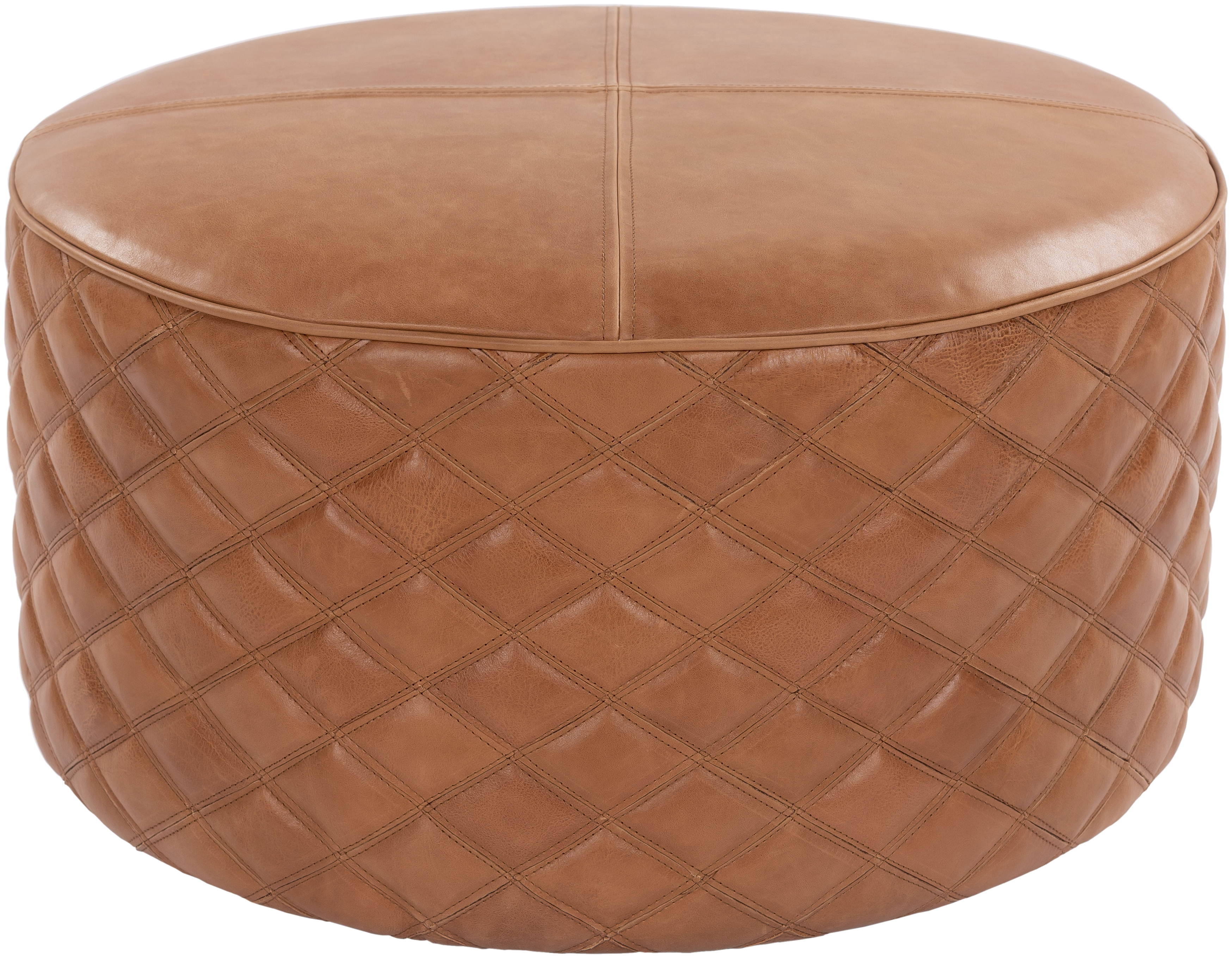 Lance Leather 14"H x 28"W x 28"D Ottoman - Image 0