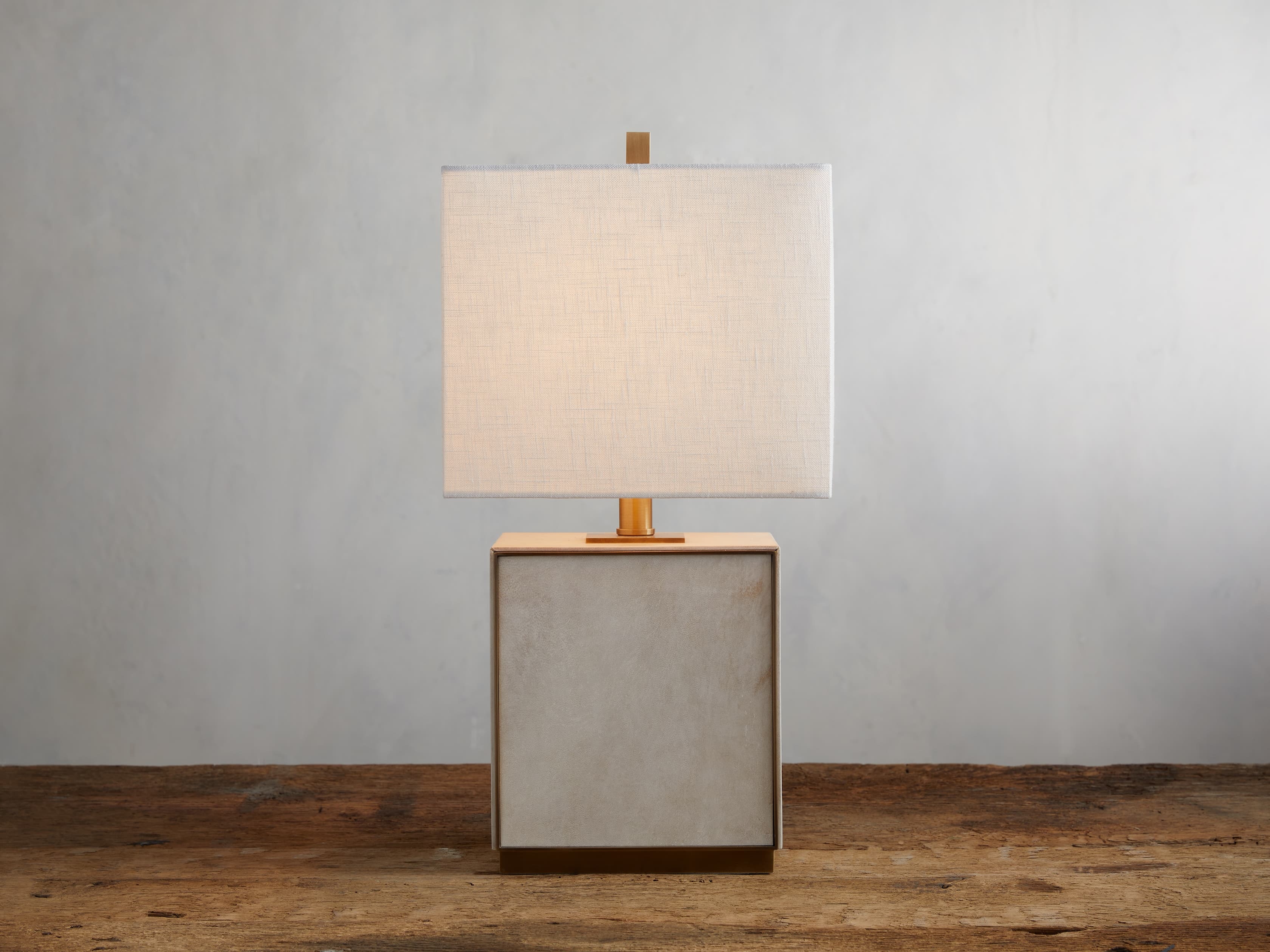 Micha Square Table Lamp in Natural - Image 0