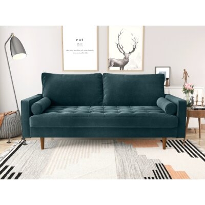 Mauck 72" Wide Velvet Square Arm Sofa - Image 0