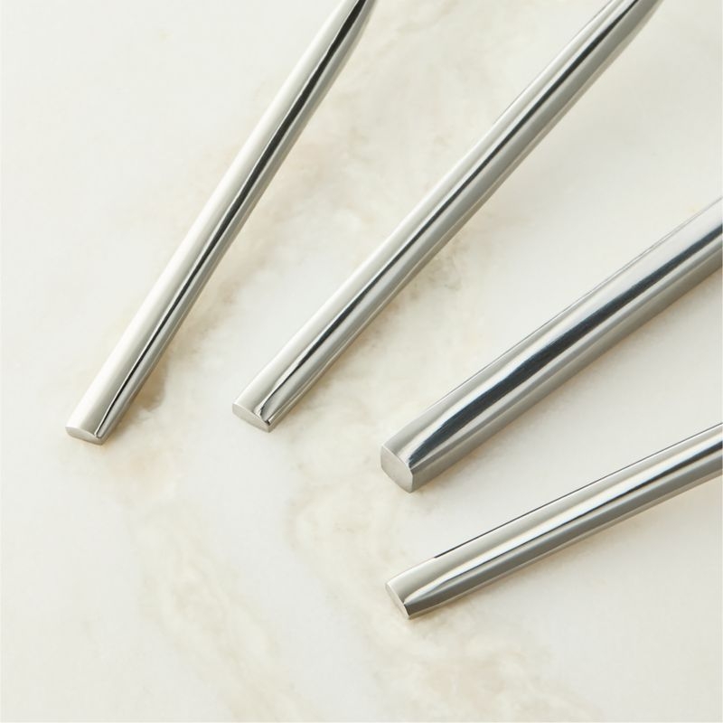 Amos 20-Piece Polished Silver Flatware Set - Image 2