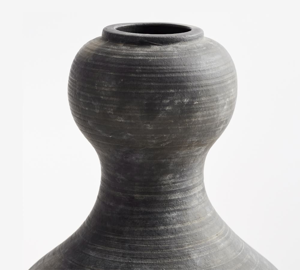Black Vase Collection, Black, Gourd - Image 1