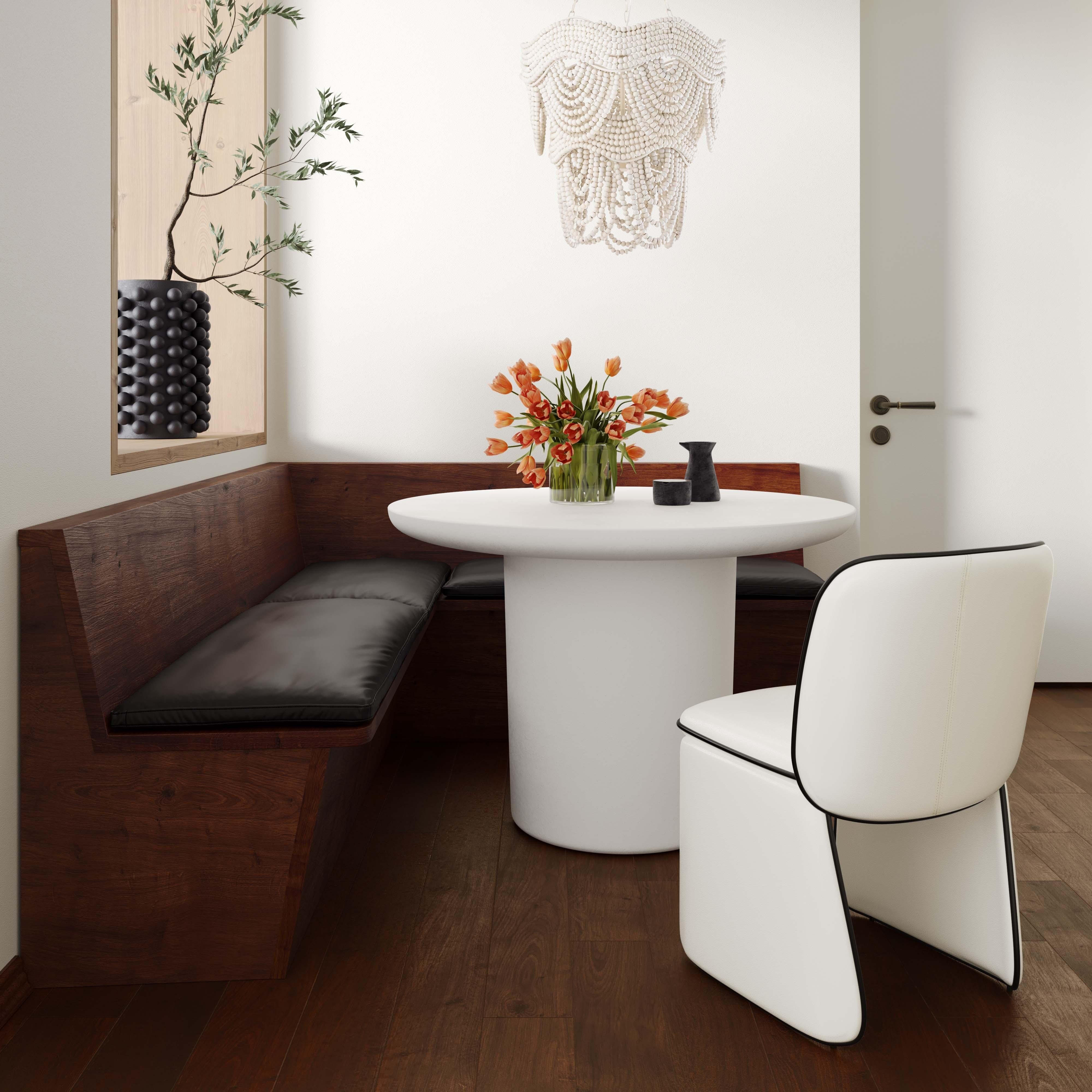 Kinsley Cream Vegan Leather Dining Chair - Image 5