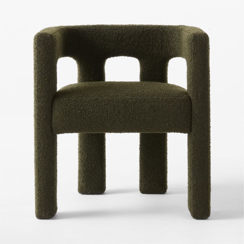 Stature Green Boucle Dining Armchair - Image 2
