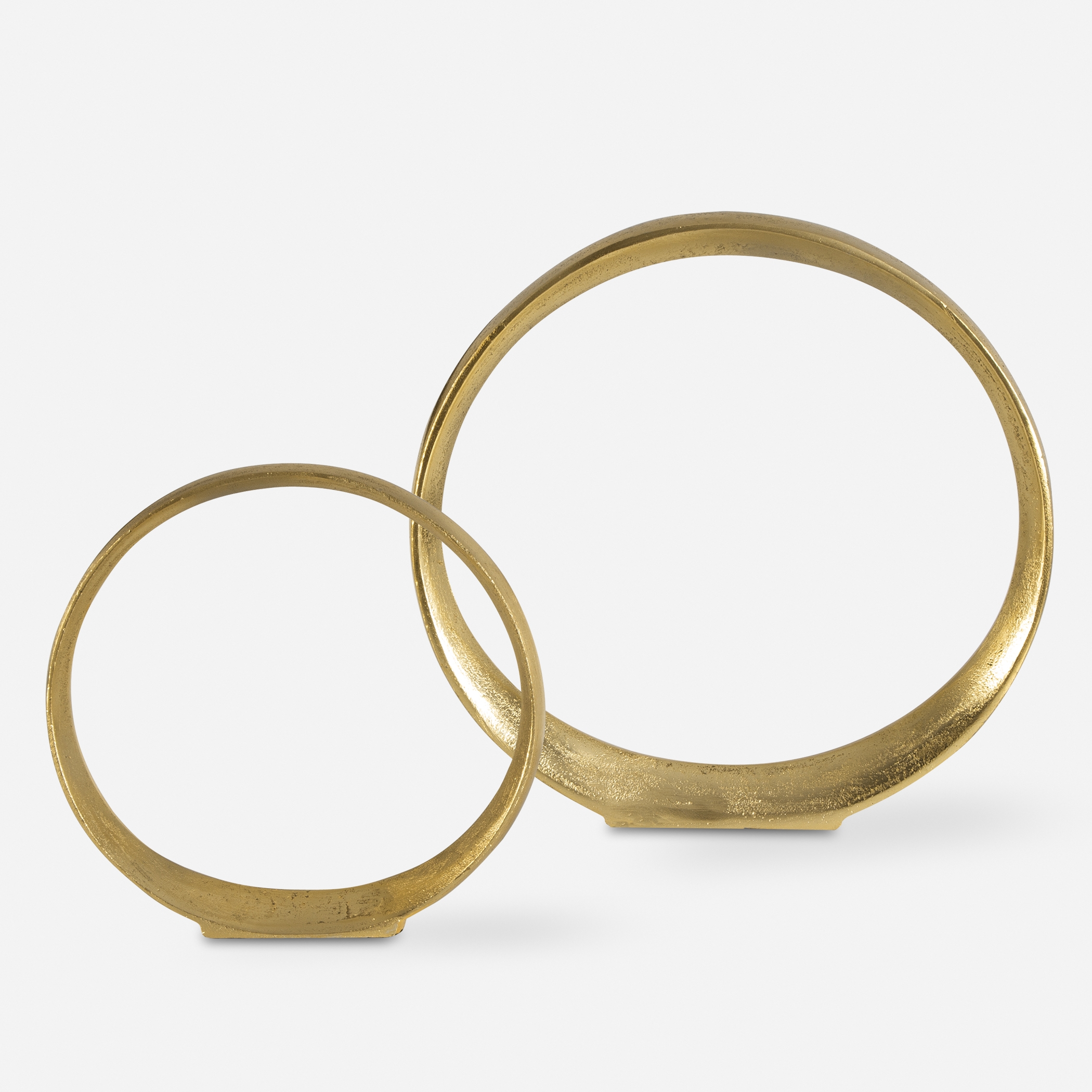 Jimena Gold Ring Sculptures Set/2 - Image 0