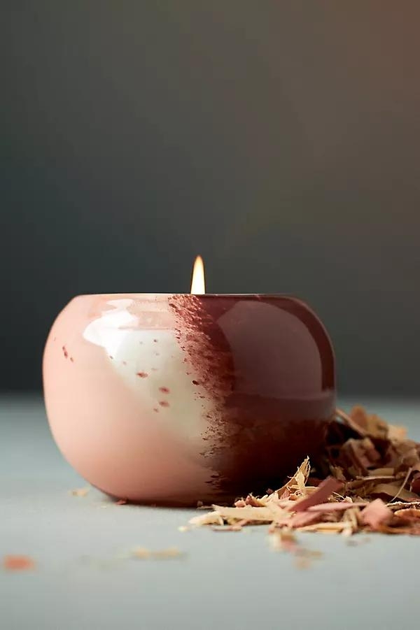 The Courageous Woody Palo Santo & Bergamot Glass Candle - Image 0