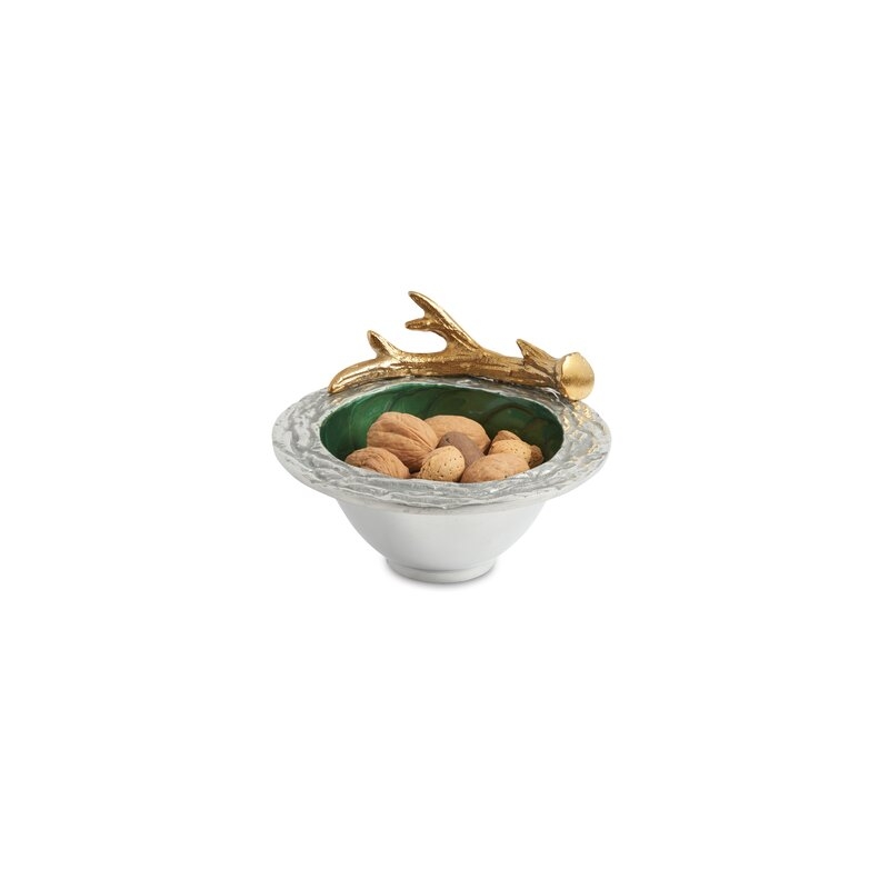Julia Knight Inc Antler Aluminum Posh & Luxe Decorative Bowl - Image 0