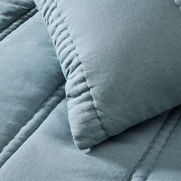 Euro Linen Comforter, King Sham, Natural Flax - Image 3