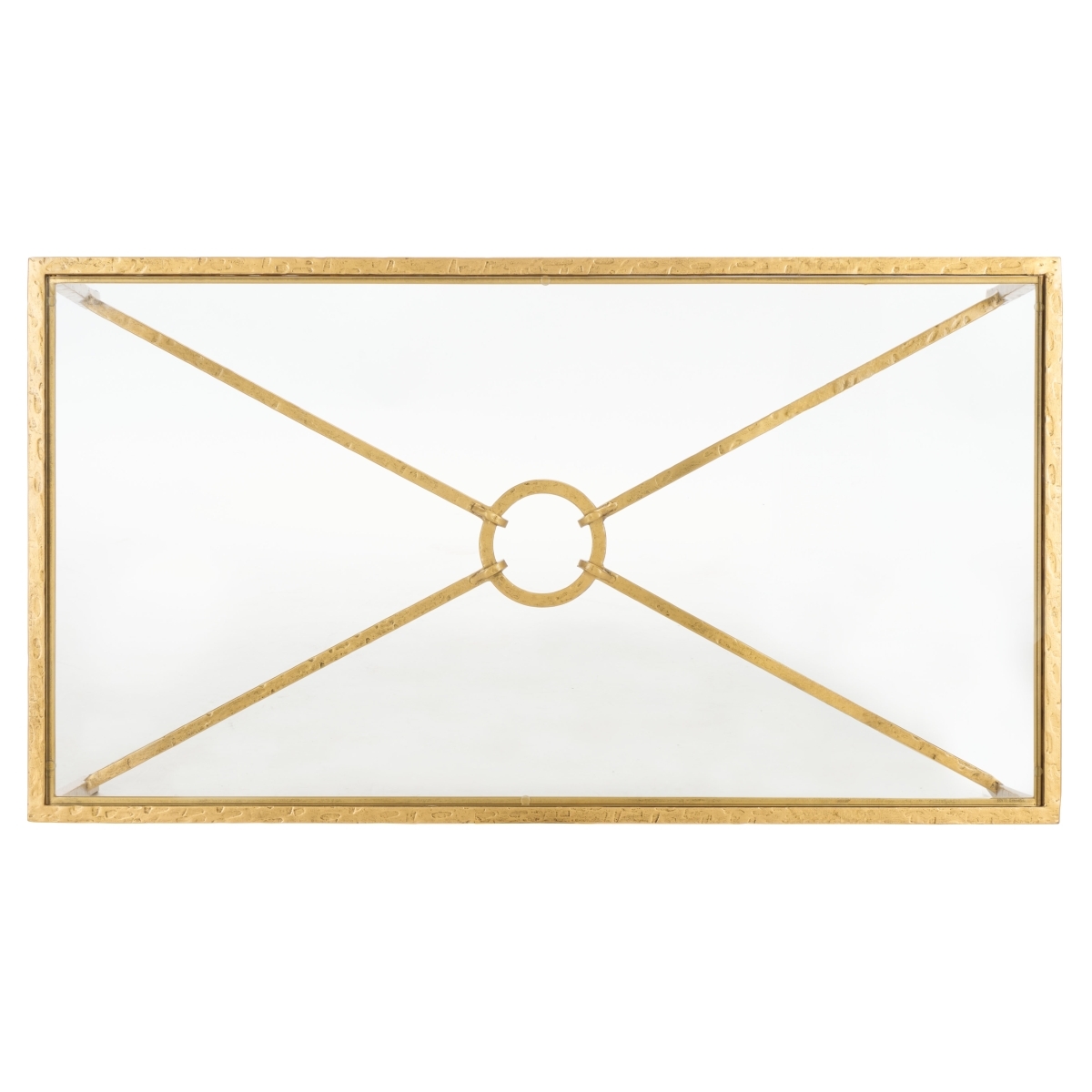 Tauri Metal Coffee Table - Brass/Clear - Image 4