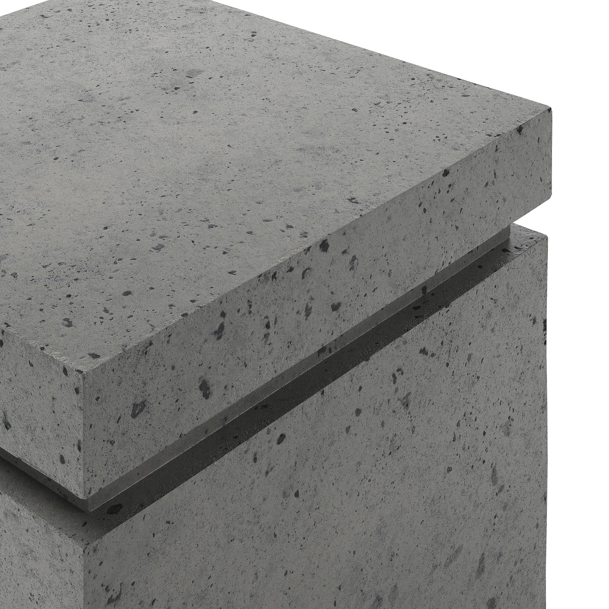Posen Outdoor Square Propane Enclosure - Pewter Concrete - Image 1
