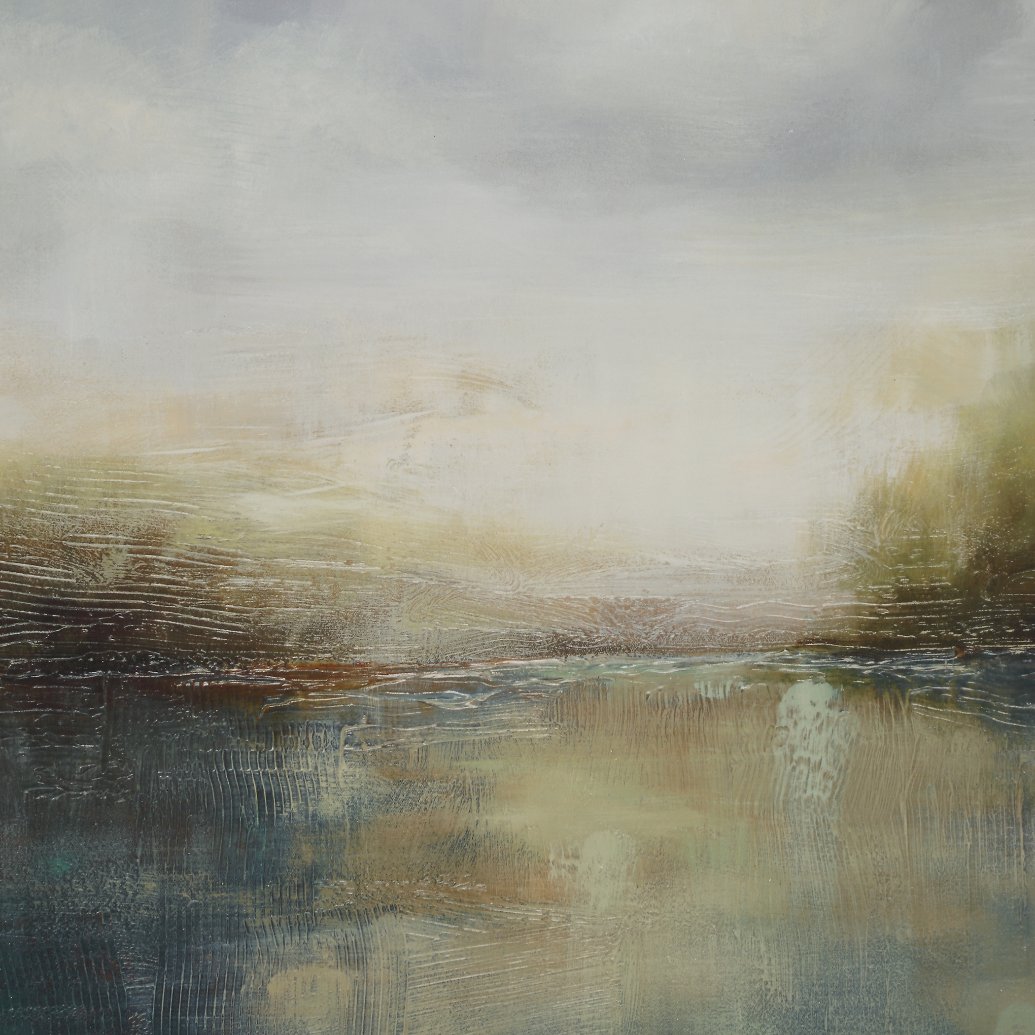 Blue Reverie Framed Abstract Lake Print - Image 5