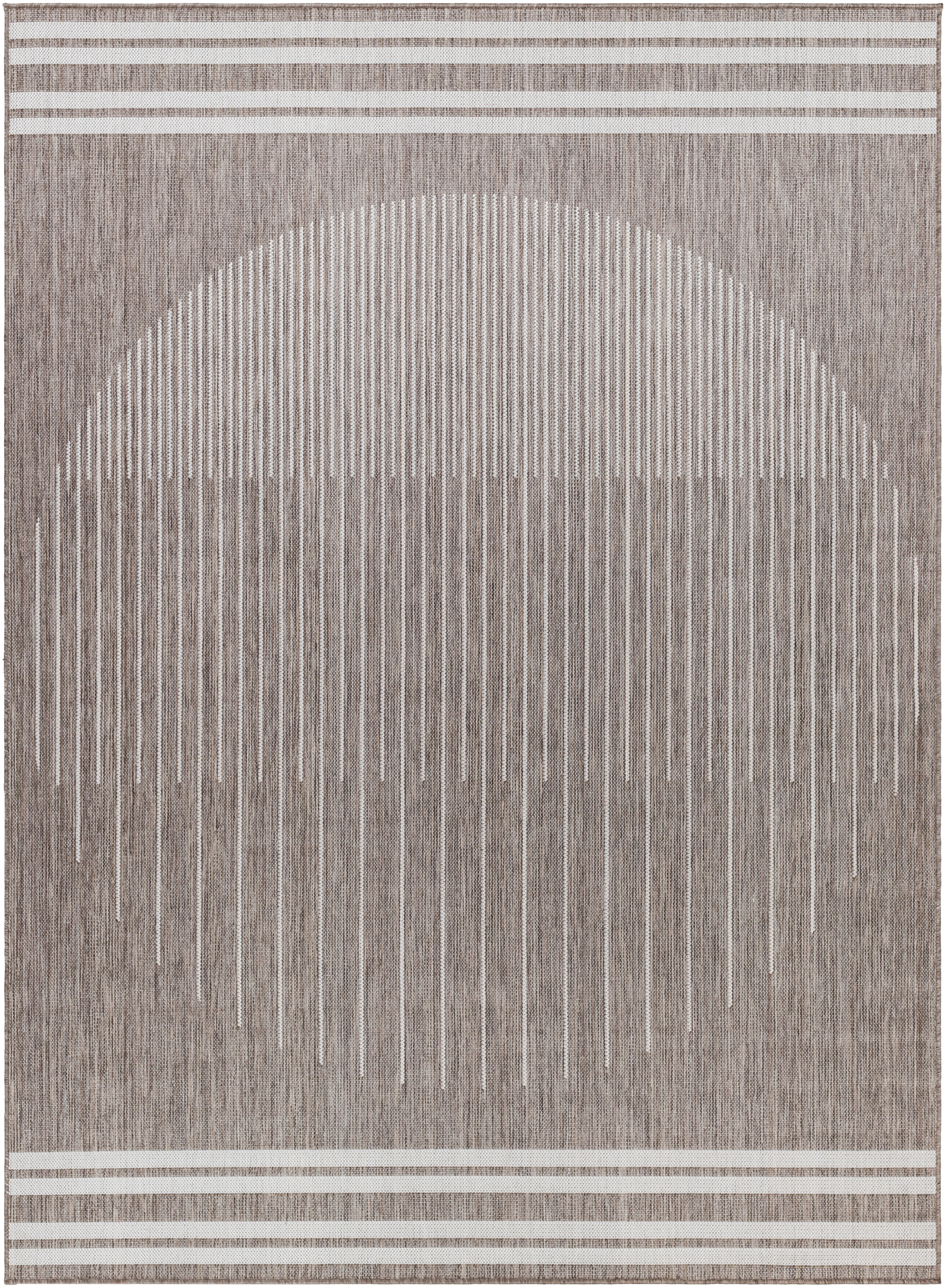 Long Beach Brown Outdoor 2'7" x 7'3" Machine Woven Rug - Image 0