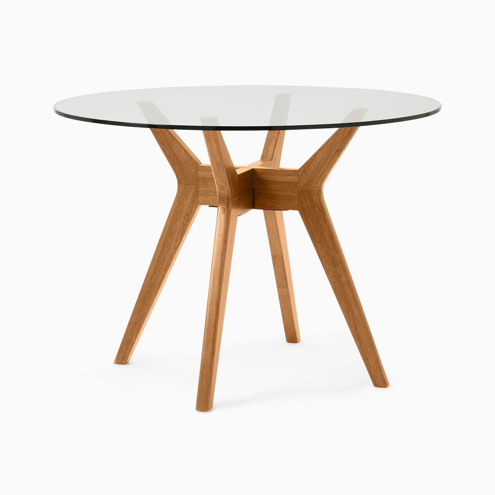 Jensen Round Table, Glass/Acorn - Image 1