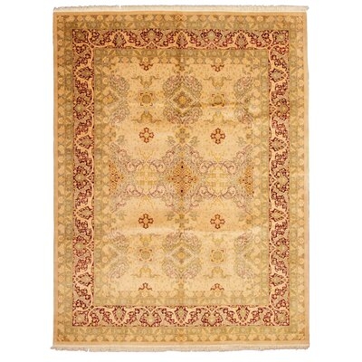 One-of-a-Kind Hand-Knotted New Age Pako Beige 9'1" x 11'10" Wool Area Rug - Image 0