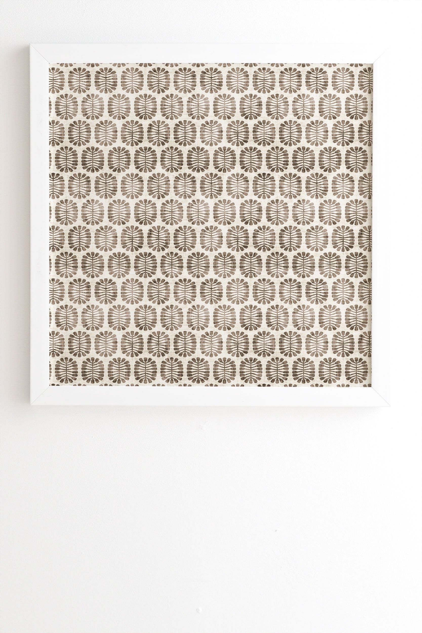 Holli Zollinger THISTLE SEED White Framed Wall Art - 14" x 16.5" - Image 1