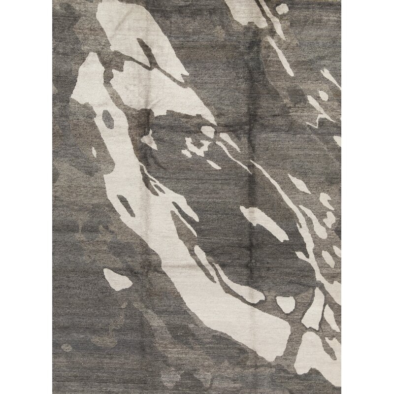 Bokara Rug Co., Inc. Hand-Knotted High-Quality Charcoal Area Rug - Image 0