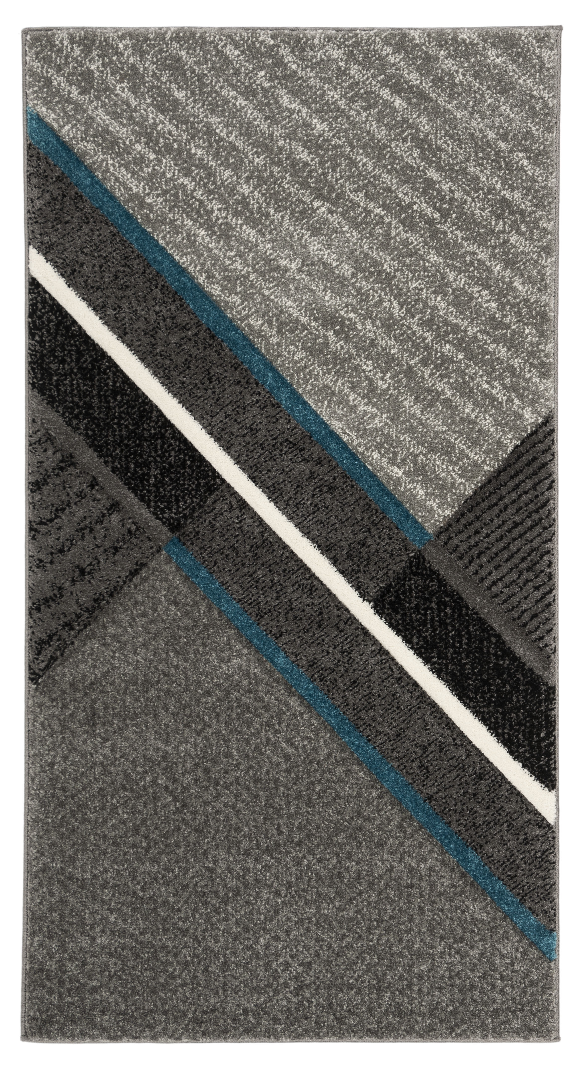 Arlo Home Woven Area Rug, HLW711D, Grey/Teal,  2' 7" X 5' - Image 0