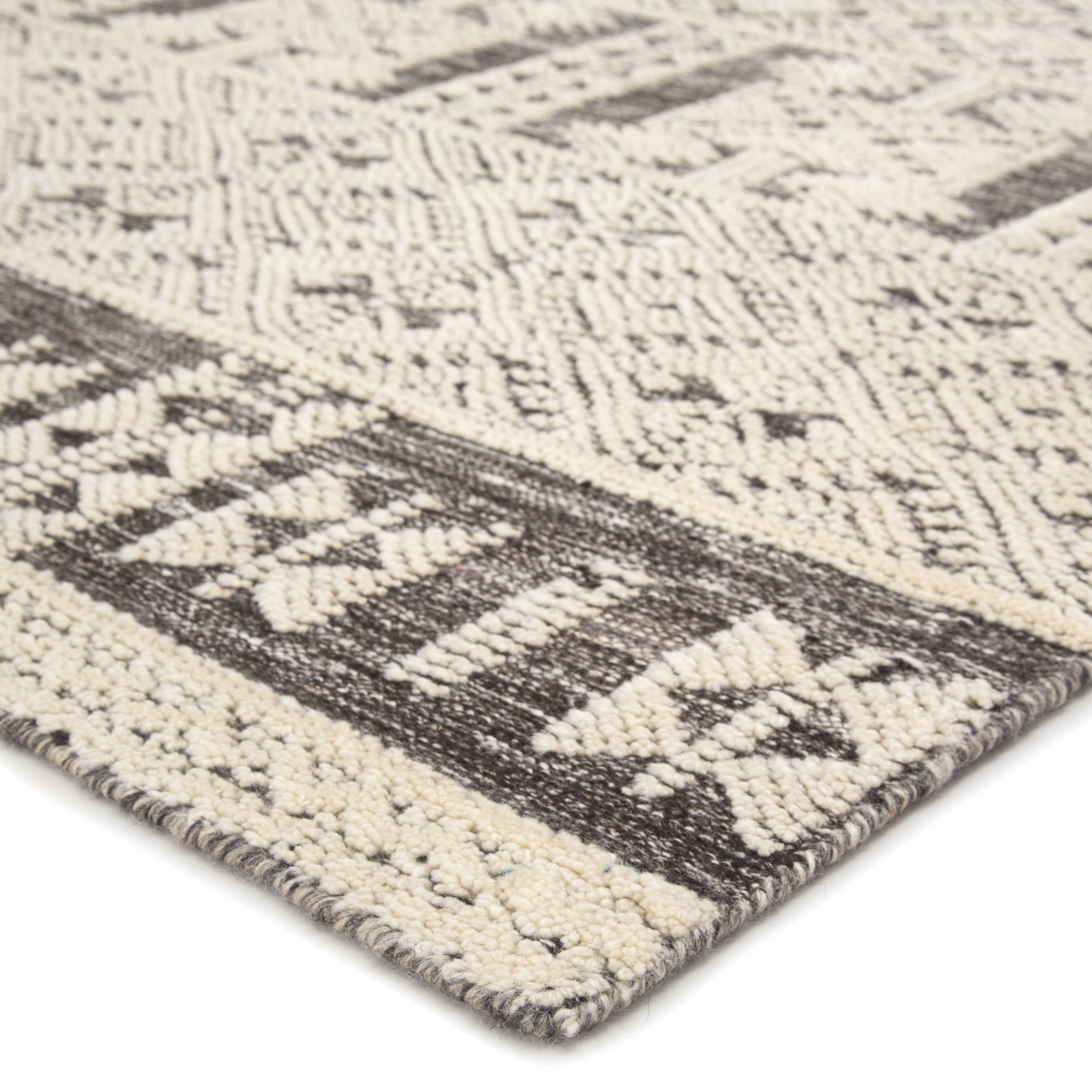 Origins Hand-Knotted Tribal Ivory/ Gray Area Rug (7'10"X10'10") - Image 1