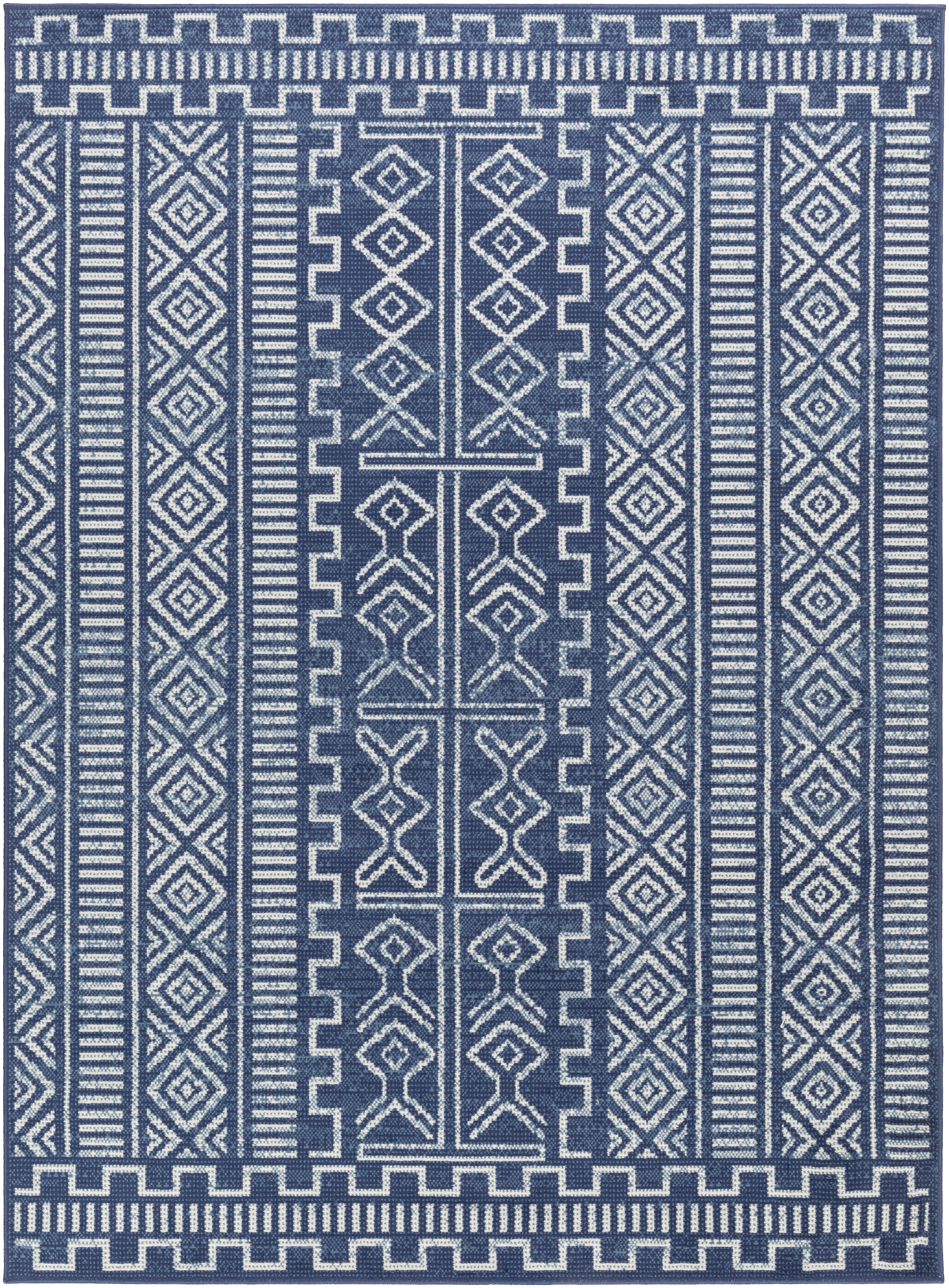 Ustad Blue Indoor 2' x 2'11" Machine Woven Rug - Image 0