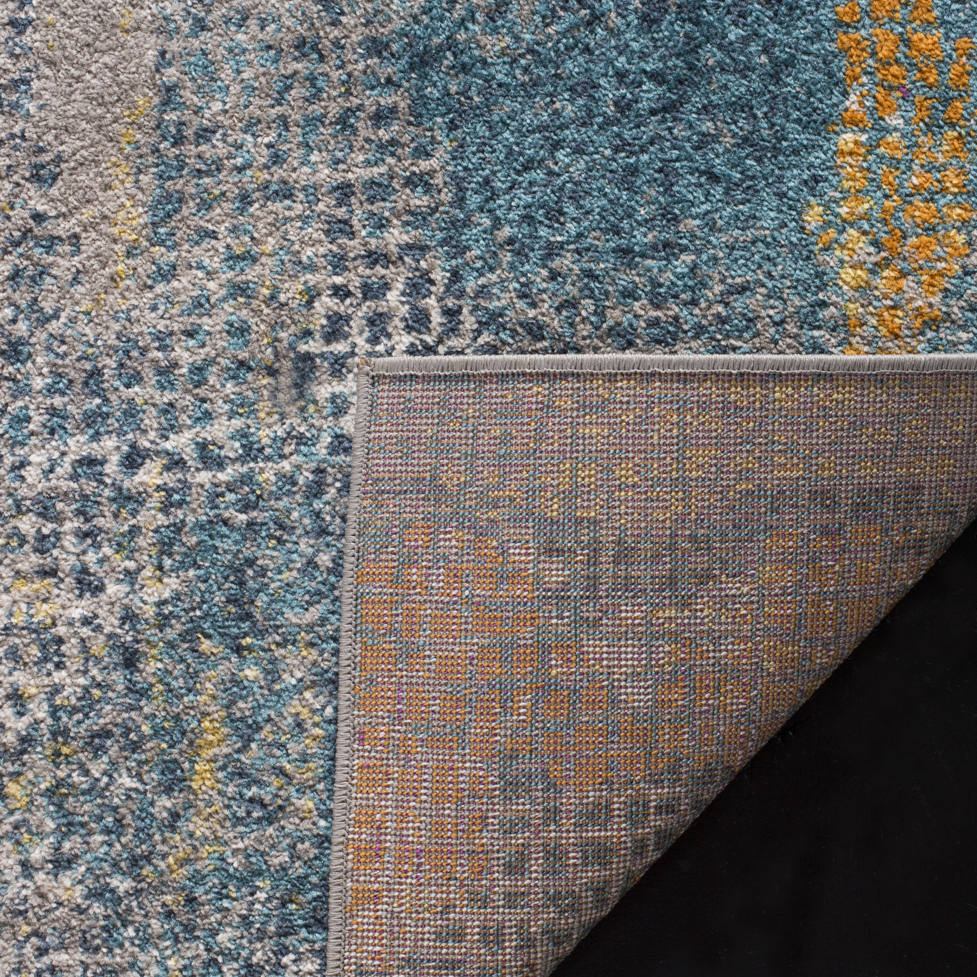 Arlo Home Woven Area Rug, MAD123C, Blue/Fuchsia,  6' 7" X 6' 7" Square - Image 2