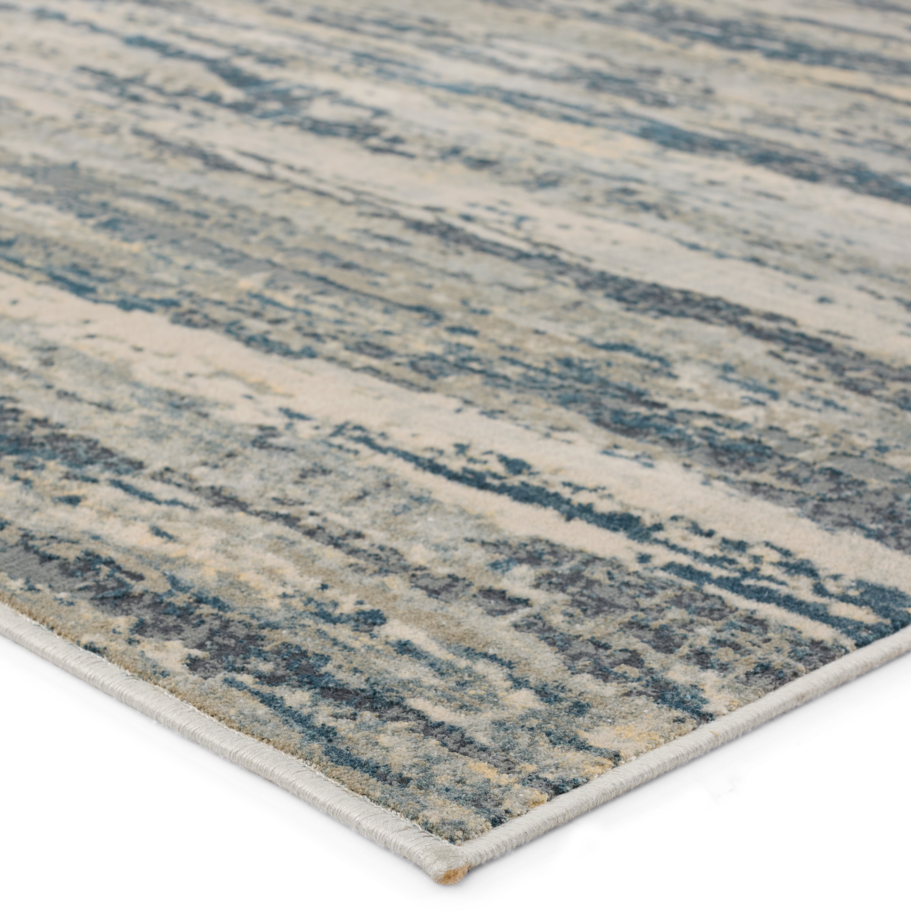 Anomia Abstract Blue/ Taupe Area Rug (6'6"X9'6") - Image 1