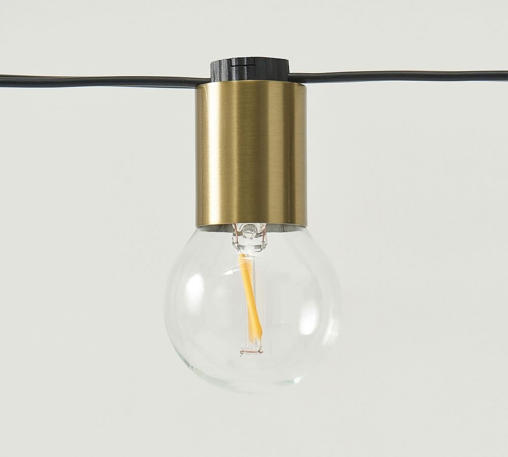 Brass Globe String Lights, 26' - Image 0