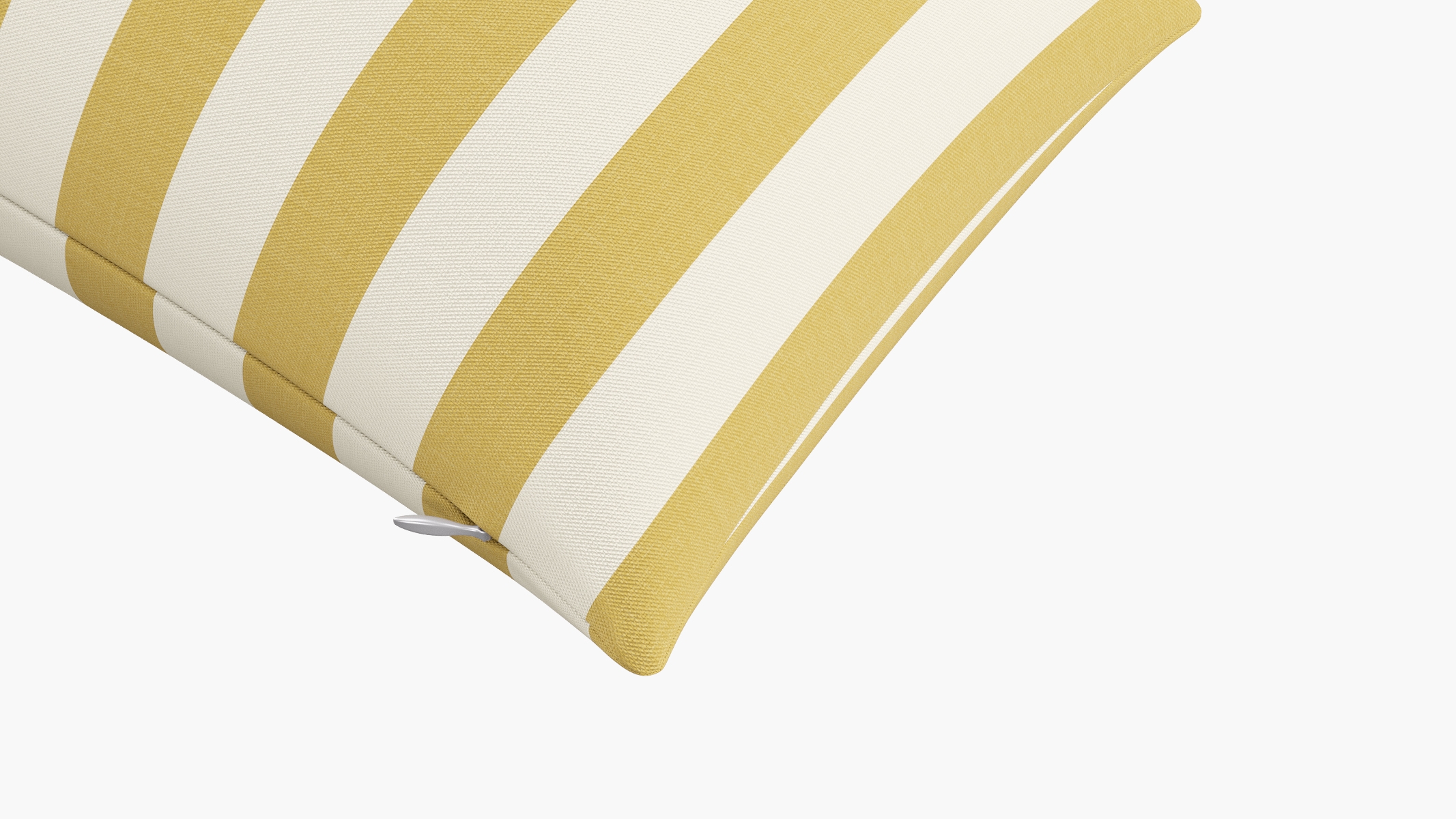 Outdoor 14" x 30" Lumbar Pillow, Citrine Cabana Stripe, 14" x 30" - Image 1