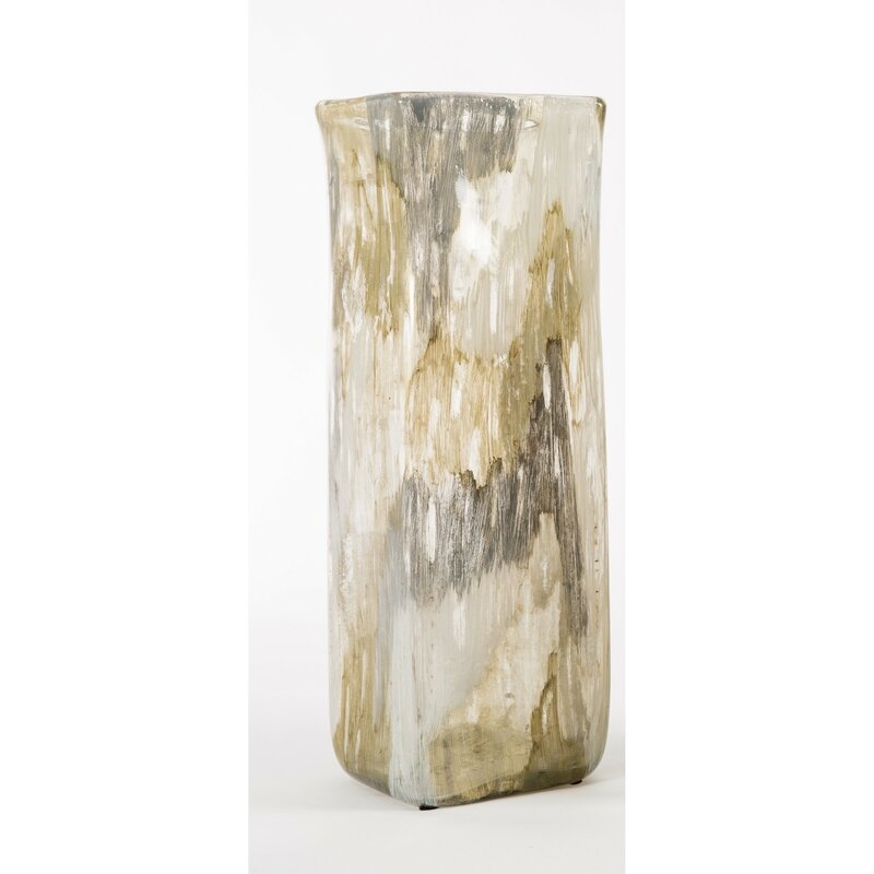 Prima Design Source Ash/Brown 19"" Glass Table Vase - Image 0