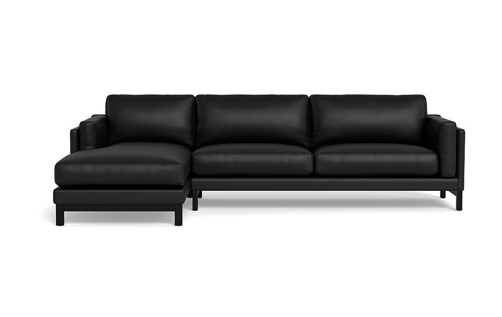 Gaby Leather 3-Seat Left Chaise Sectional - Image 0