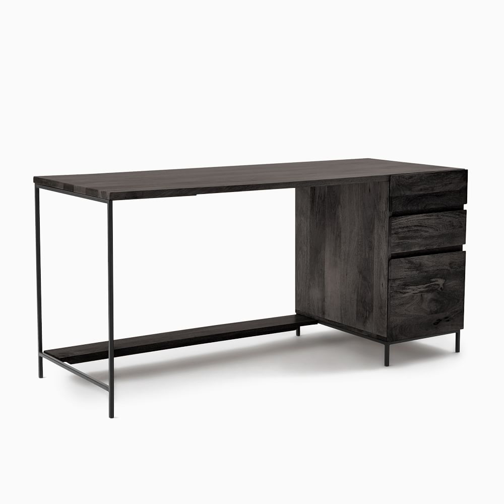 We Industrial Storage Collection Black Set 1 Desk Top And Legs With Shelf And Box File - Image 0